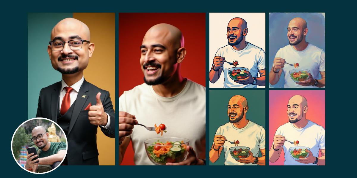 নিজের ছবি থেকে ভিন্ন ভিন্ন আর্টফর্মে ইমেইজ জেনারেশন